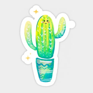 Cute Green Cactus Sticker